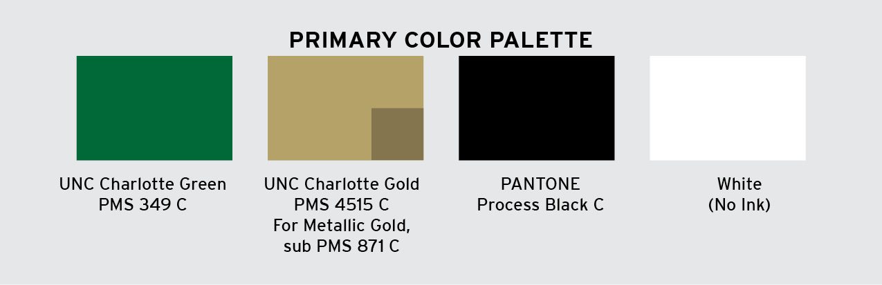 UNC Charlotte Primary Color palette